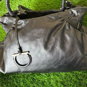Salvatore ferragamo hobo handbag Black